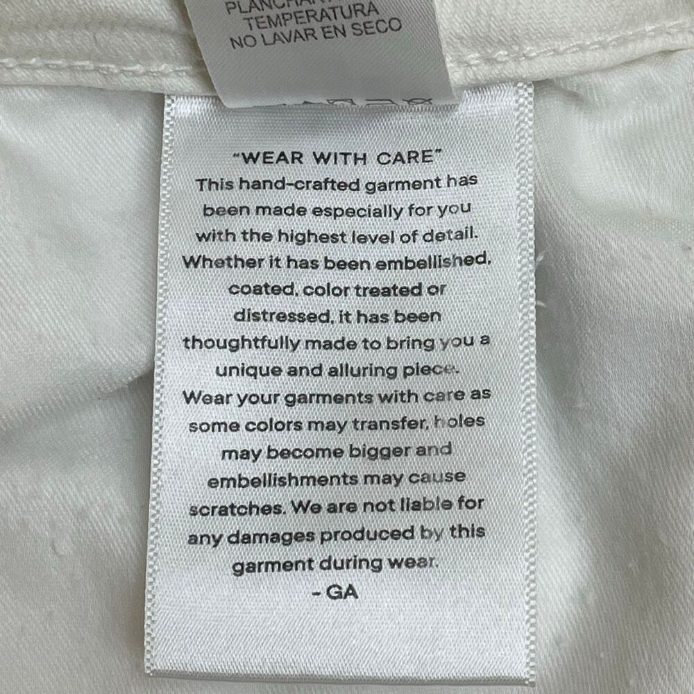 Good American Good Legs Straight Legs Jeans Cloud White Size 8 / 29 - Picture 9 of 11